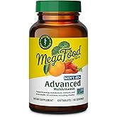 MegaFood Men's 40+ Advanced Multivitamin for Men - Dr-Formulated - Choline, Vitamin B, Vitamin C, Vitamin D, Zinc & Real Food - Brain Health, Immune Support - Vegetarian - 120 Tabs (60 Servings)
