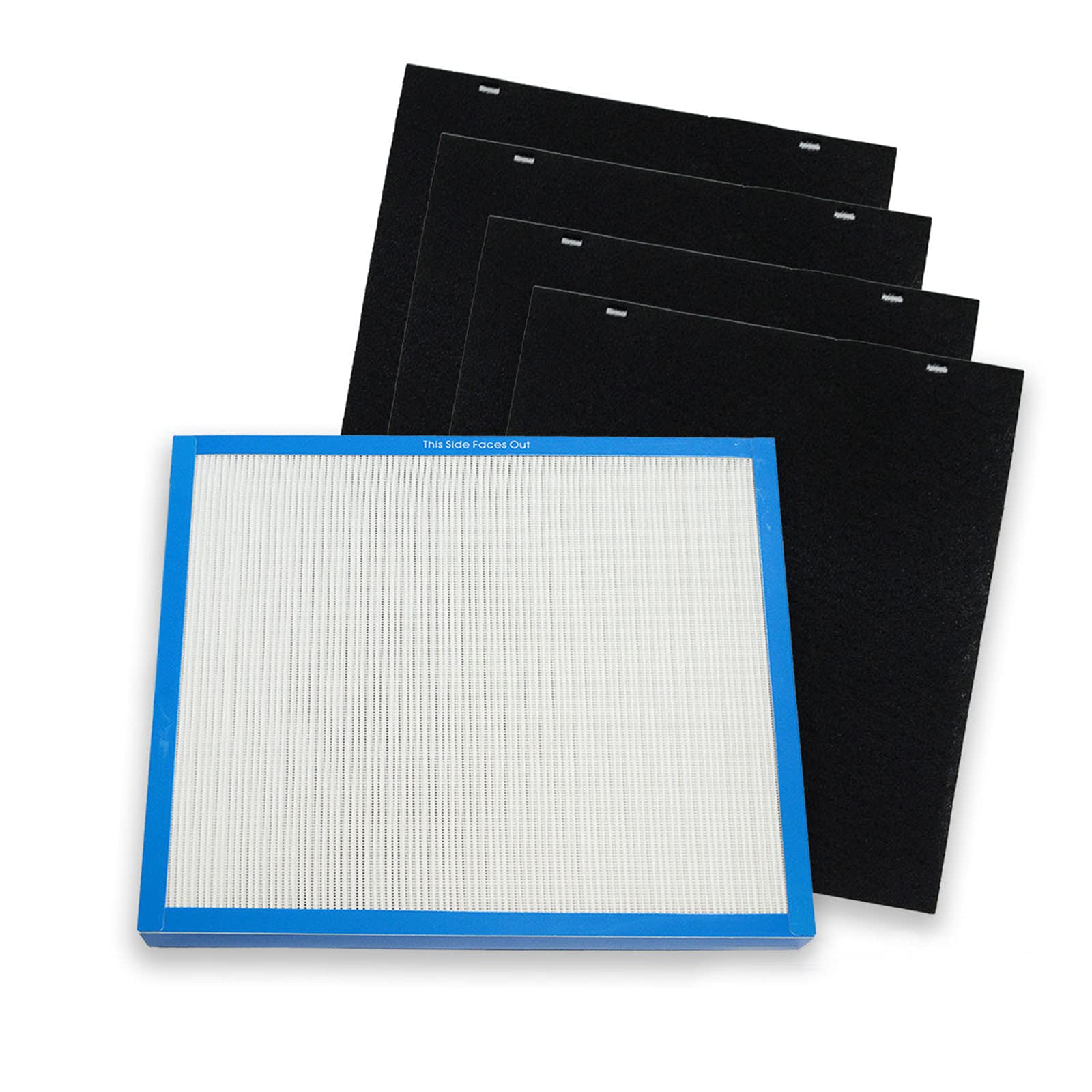 PUREBURG Replacement True HEPA Filter Set Compatible with HoMedics Total Clean AR-2FL / AF-20FL Fits AR-20 AF-20 AP-25 Air Purifier,H13 Activated Carbon Air Clean Dust VOCs Odor