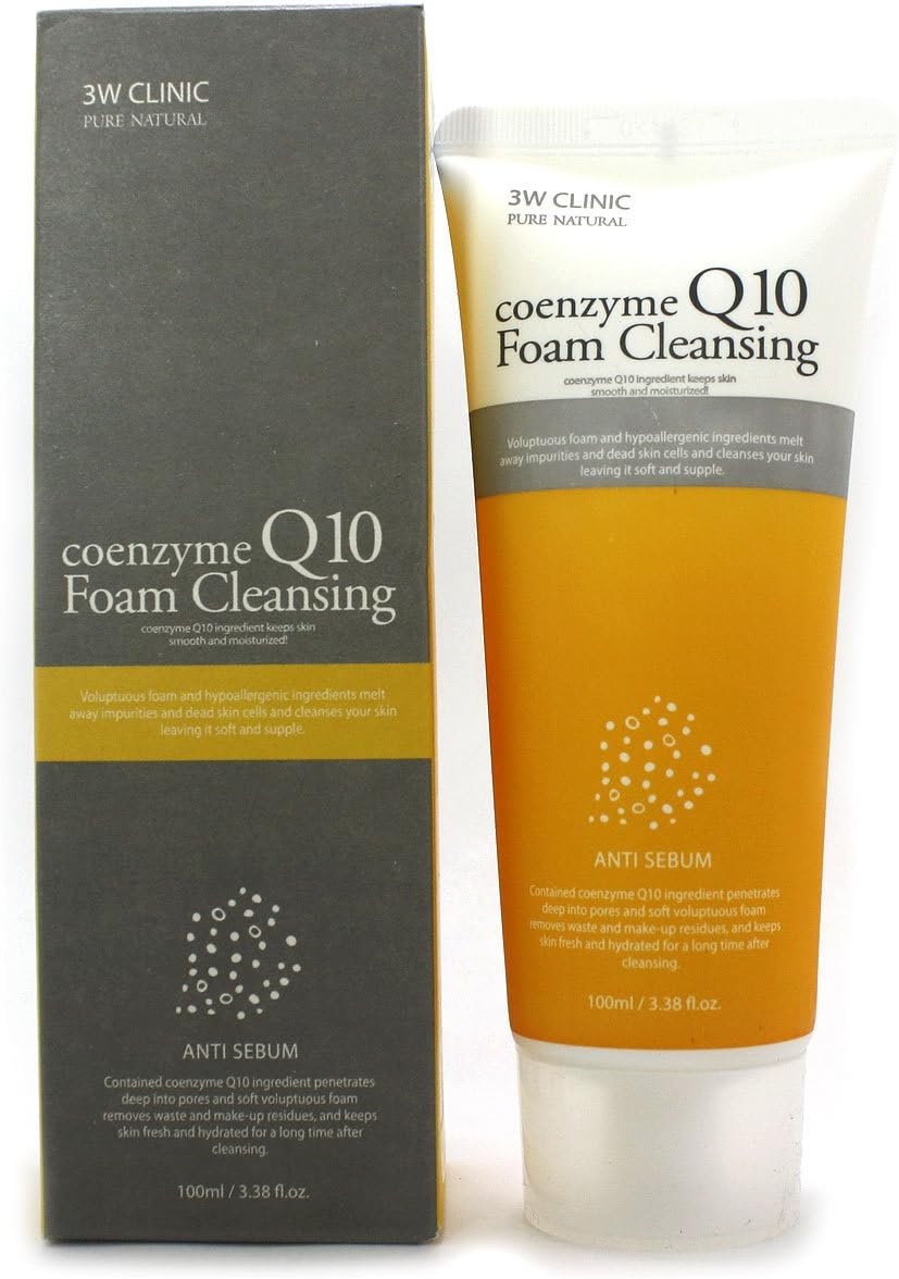 3W CLINIC Coenzyme Q10 Cleansing Foam 100Ml(3.38 Fl Oz)