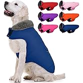 MIGOHI Warm Dog Winter Coat - Winter Dog Jacket, Reflective Windproof Fleece Vest with Leash Hole and Furry Collar
