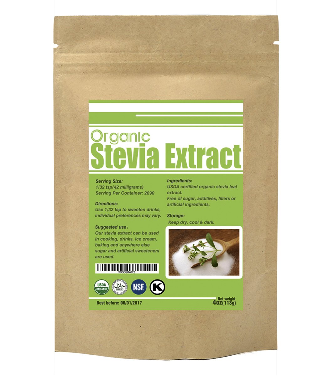 Organic Stevia Extract Powder Natural Sweetener Sugar