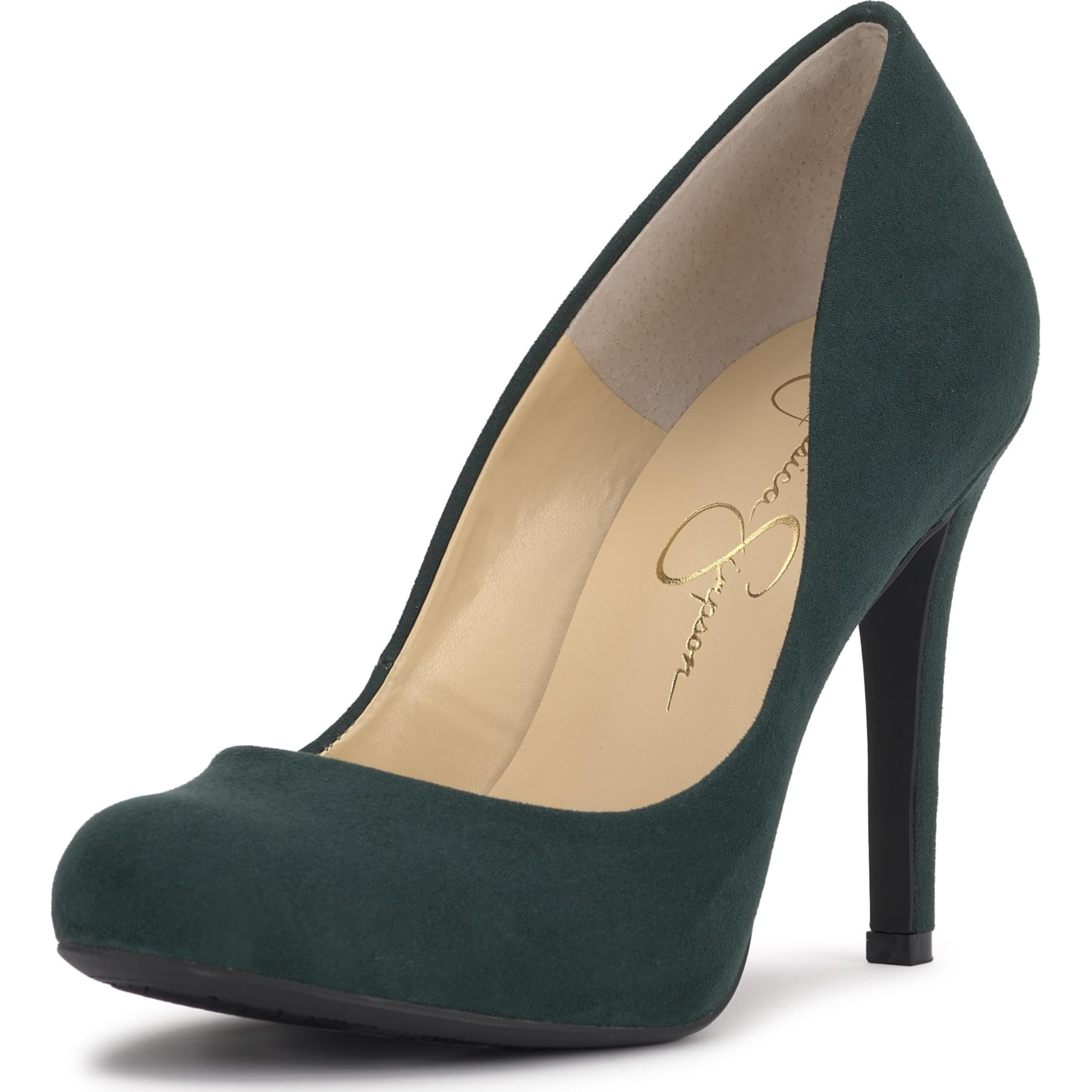 Photo 1 of Jessica Simpson Women's Calie Round Toe Classic Pump, Evergreen, 8.5