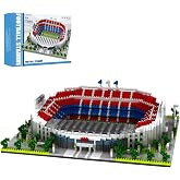 CAXIMSY Barcelona Style Soccer Stadium Micro Mini Building Block Set 3500 Pcs Famous Football Arena Model Kit for Adults &amp; Teens Sports Architecture Model Home Office Desk Decor Display Gift
