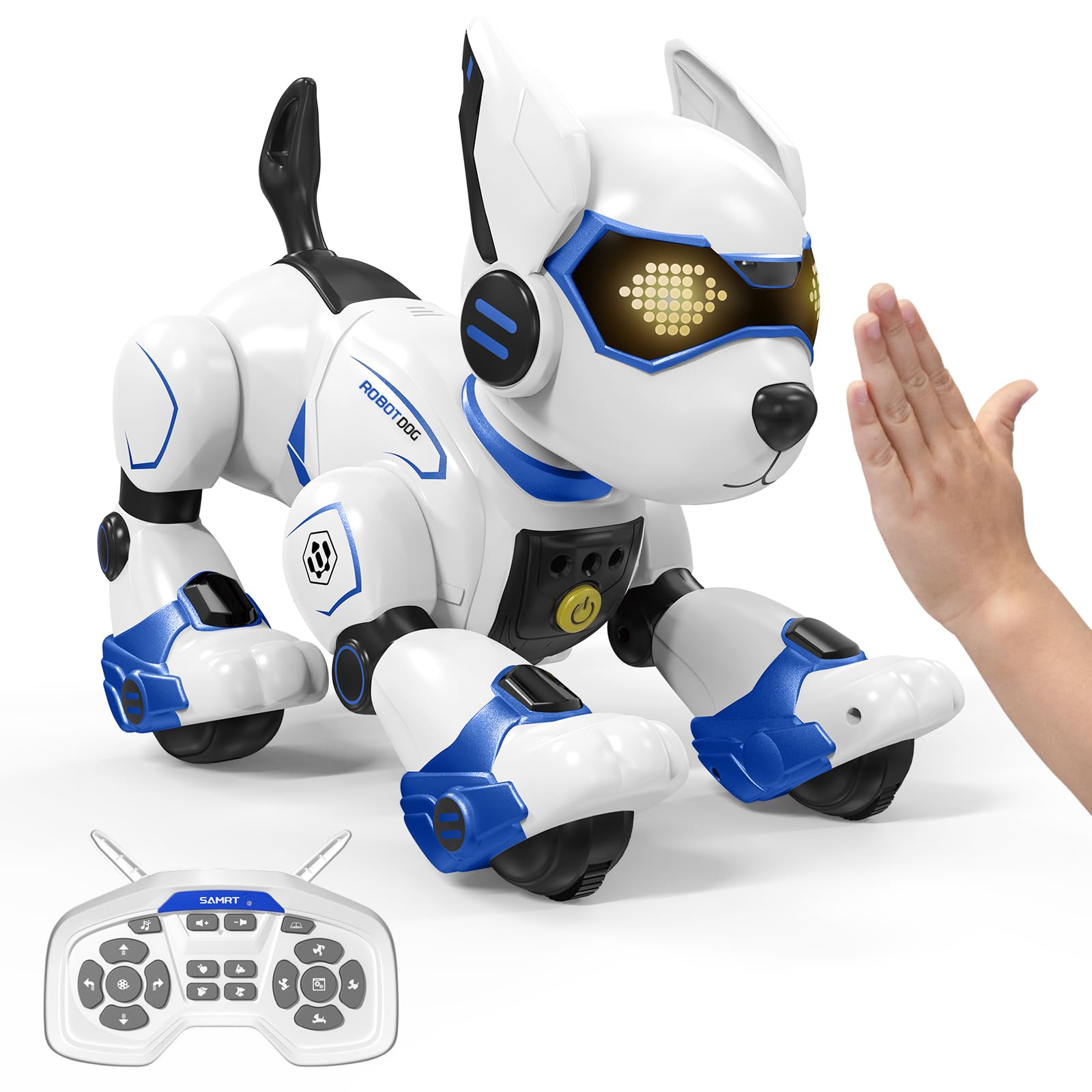 Photo 1 of SWATOW Remote Control Robot Dog, Smart RC Dog Robot Toy for Boys, Interactive Programming Robot Music Dancing Puppy Electronic Pet Gift for Kids Ages 4-10