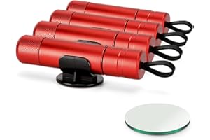 LOODION Breeker Glass Breaker - 4 Pack Safe Hammer Car Window Breaker Under Water, Emergency Window Breaking Tool for New Cars (Red)