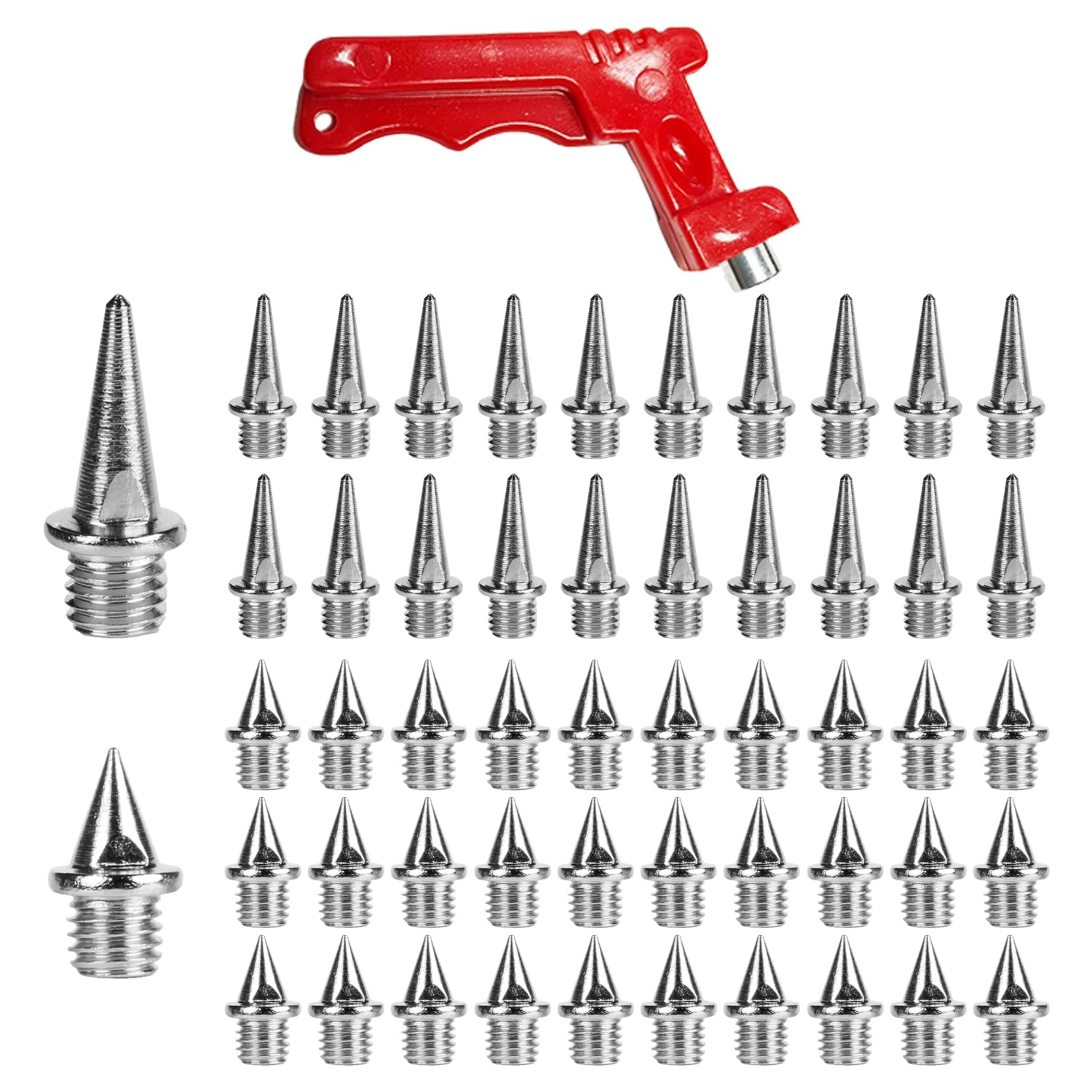30 Pieces Of Pointed Steel Nails, 20 Pieces Of Long Nails, 1 Piece Of Nail Remover, Running Shoe Replacement Nails, Metal Shoe Nails, Non-Slip Shoe Nails, Sports Shoe Screw Nails