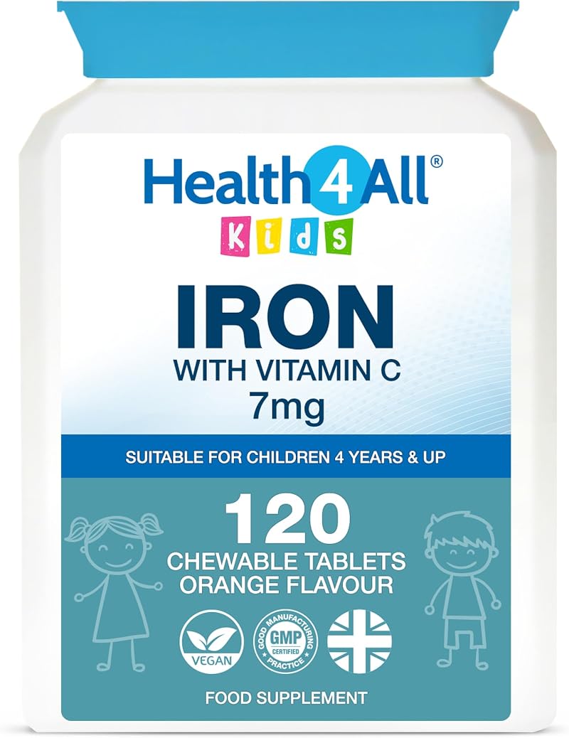 Health4All Kids Iron 120 Chewables 4 Months Vegan Sugar Free 4+