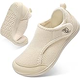 Comfortable Wide Diabetic Shoes for Women Mes,Barefoot House Shoes Slippers for Women Indoor Outdoor,Adjustable Zero Drop Edema Shoe for Neuropathy, Breathable Nursing Shoe Wide Width Casual Sneakers