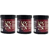 LOC N Edge Gel Extra Hold – Pack of 3 (16 oz Each) | Maximum Hold for Locs, Braids, Twists & Edges | Non-Greasy, Natural Ingr