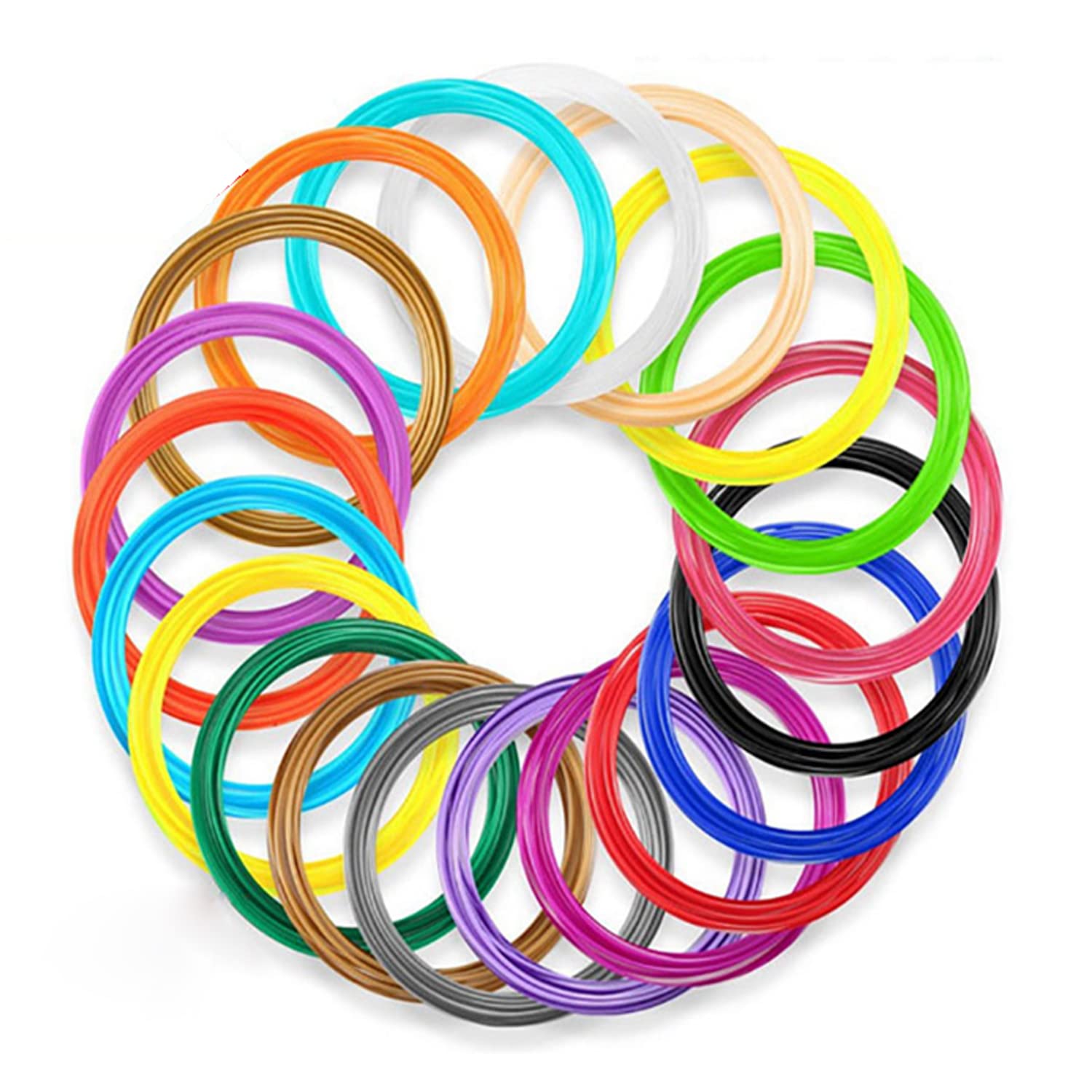 KPFIGHT 3D Pen Filament PLA - 10 Colors, 1.75mm, 120 Feet Total for 3D Printing Pen and Printer