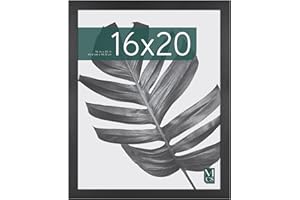 MCS Studio Gallery 16x20 Poster Frame Black Woodgrain Engineered Wood, Vertical & Horizontal Wall Hanging Large Picture Frame for Photos, Posters & Art Prints (1-Pack)