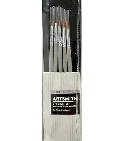 Artsmith 12pc White Taklon Brush Set - Professional Paint Brushes For Acrylics, Watercolor & Tempera