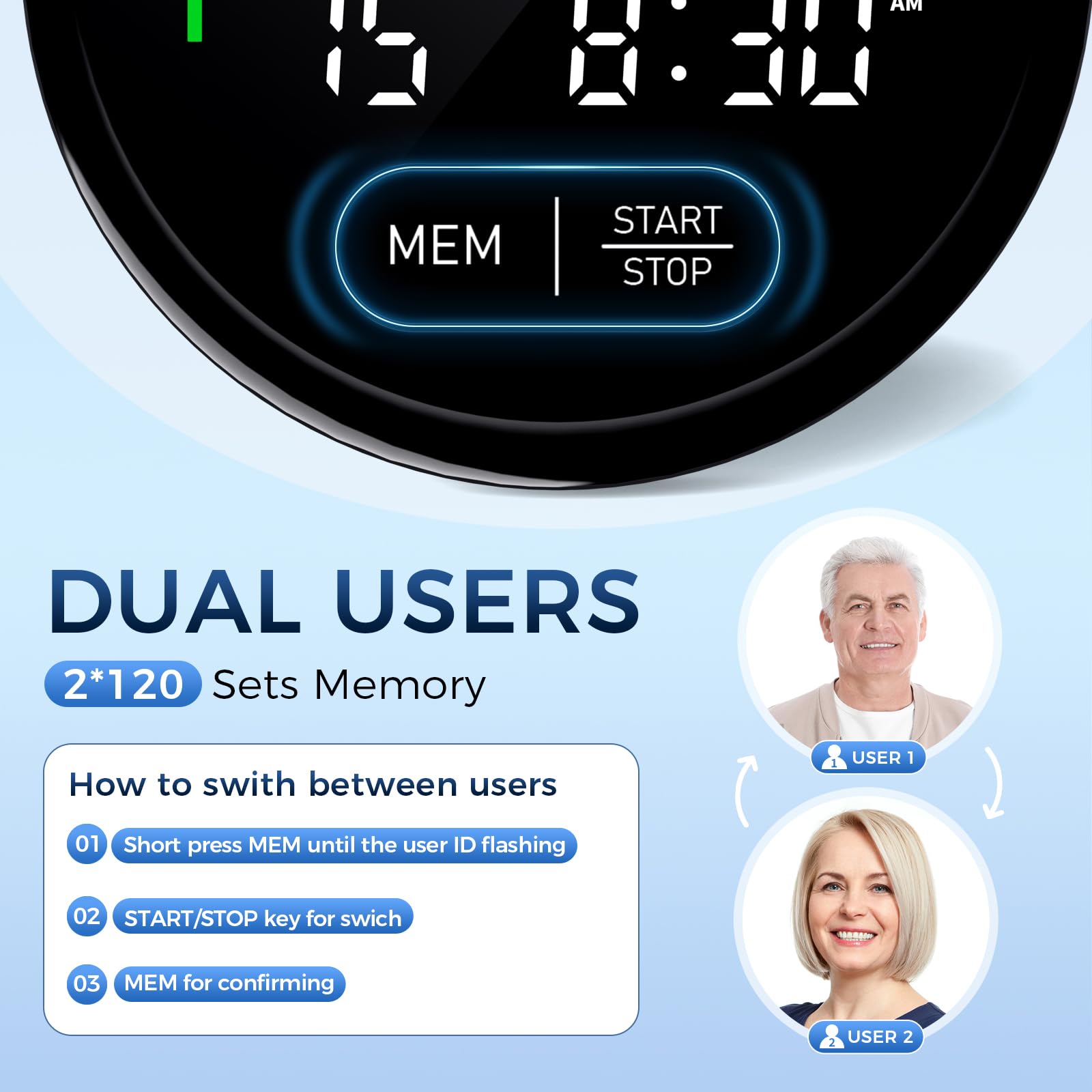 Blood Pressure Monitor Upper Arm Automatic Monitors for Home Use Adjustable 8.7