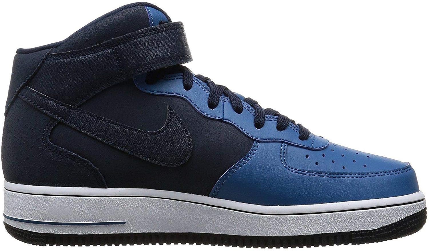 blue and white air force 1 mid