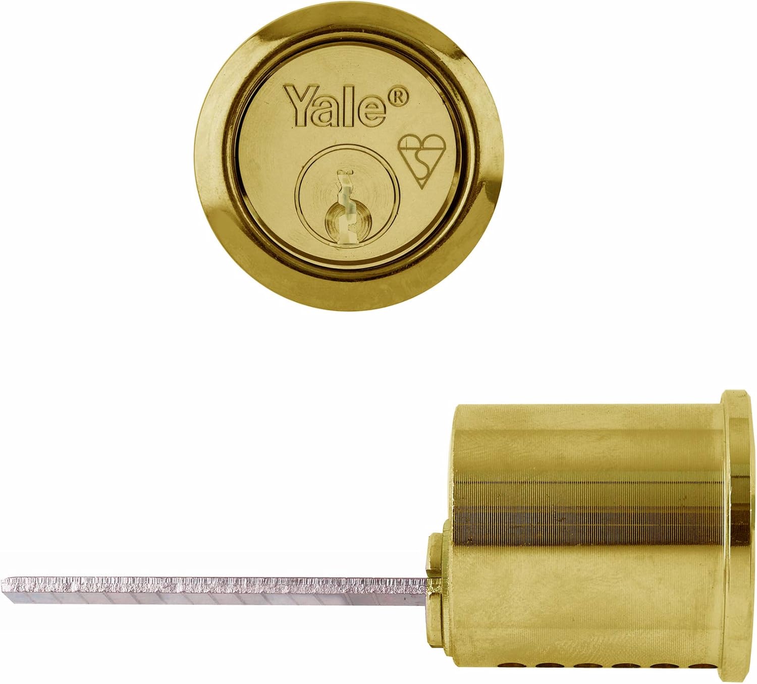 Yale Rim Cylinder High Security PX54KPPB, Polished Brass 4 Key, 4 Keys