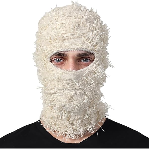 Balaclava Ski Mask Distressed Full Face Cover Knitted