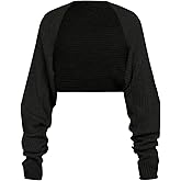 SHENHE Girl's Open Front Ribbed Lightweight Knit Teen Long Sleeve Sweater Casual Cropped Cardigan