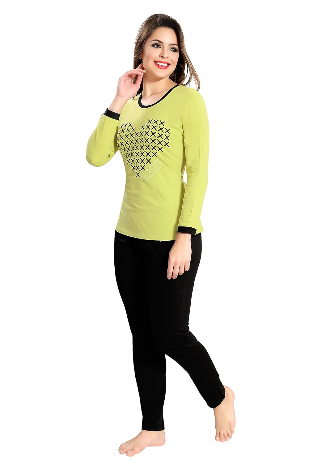 av2 women cotton full sleeve top & pyjama set