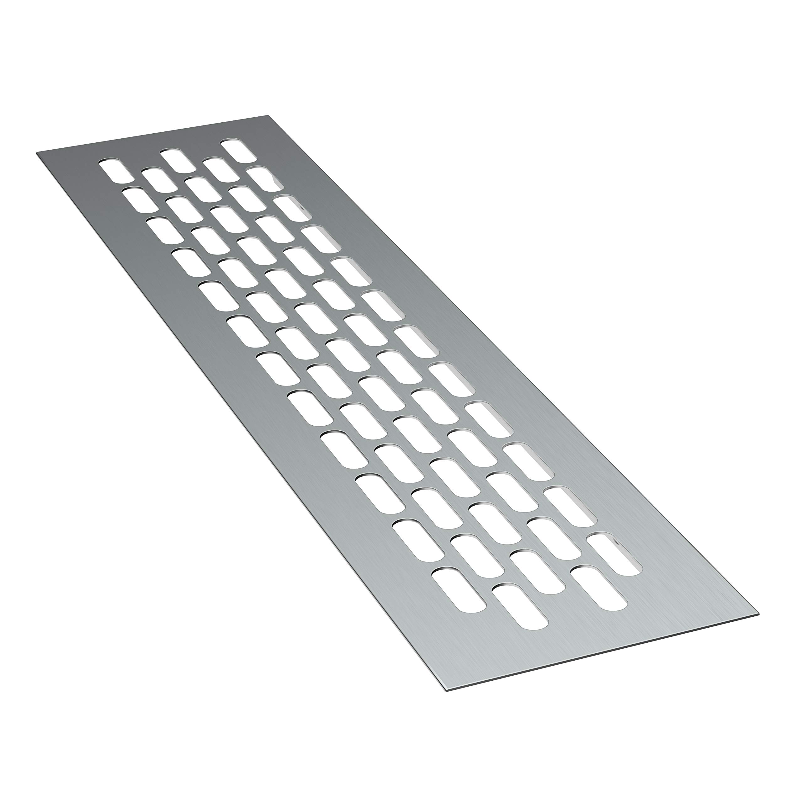 sossai® Aluminum - Air Ventilation Grille Cover - Alucratis (1 Piece) | Rectangular | Vent | Dimensions: 24,5 x 6 cm | Color: alu