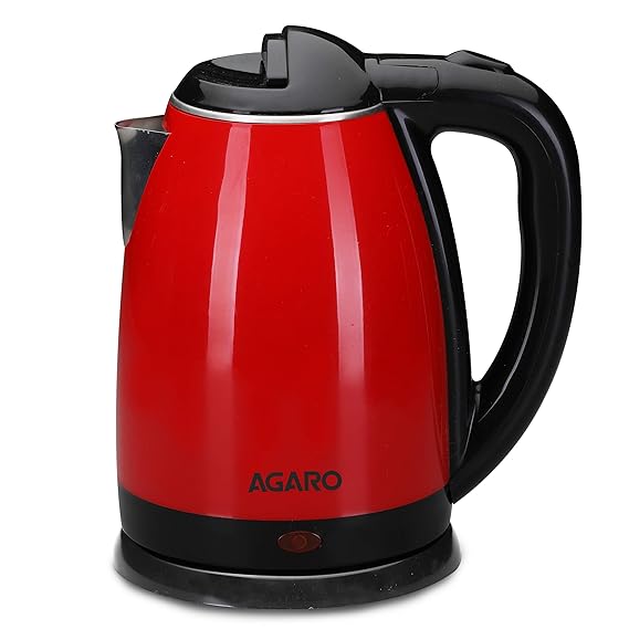 AGARO Sonnet 1500-Watt, 1.8 Litre Stainless Steel Electric Kettle, with Boil-Dry Protection & Auto