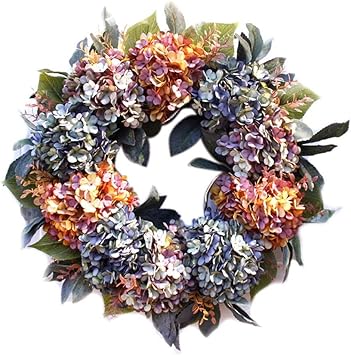 Amazon Co Jp 56cm人工ガーランド屋外ホーム正面玄関吊り装飾ウェディングパーティーリース グリーンリーフリース カラー 56cm スポーツ アウトドア