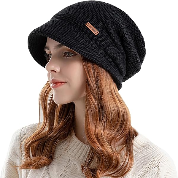 Womens Winter-Beanie-Hat Knitted Slouchy Hats Knit Snow Ski