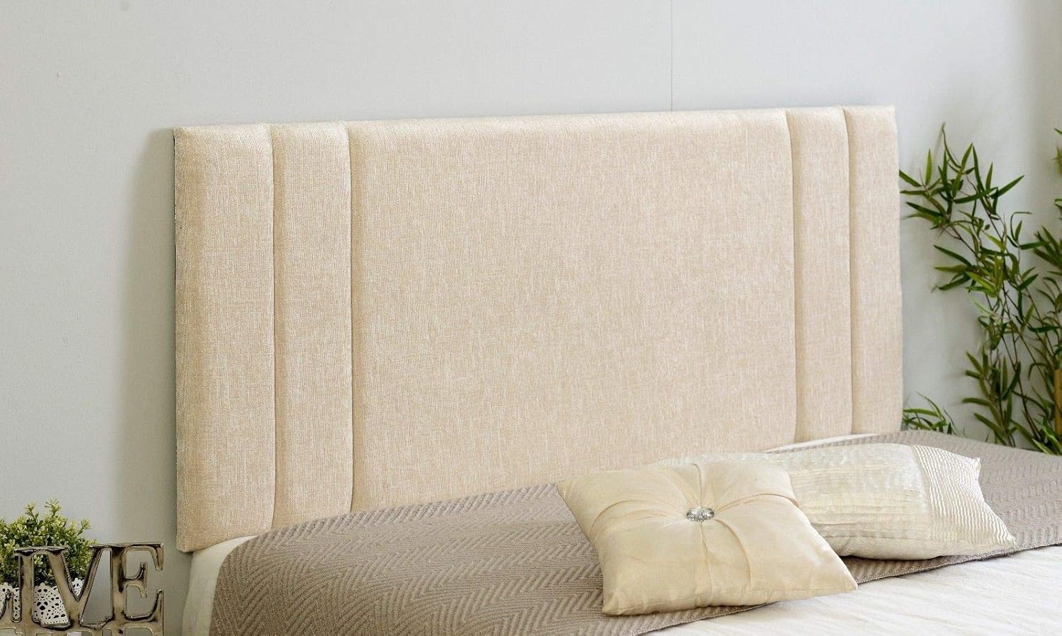 Divan Bed Headboard Rio Padded Chenille Fabric with Supplied Struts and