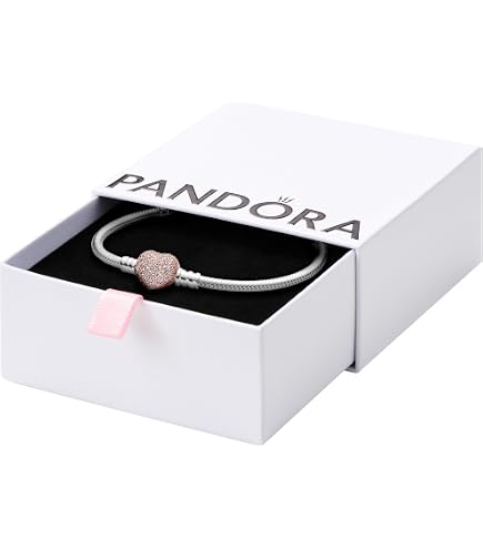Amazon.com: PANDORA Family Tree Heart Clasp Snake Chain Bracelet