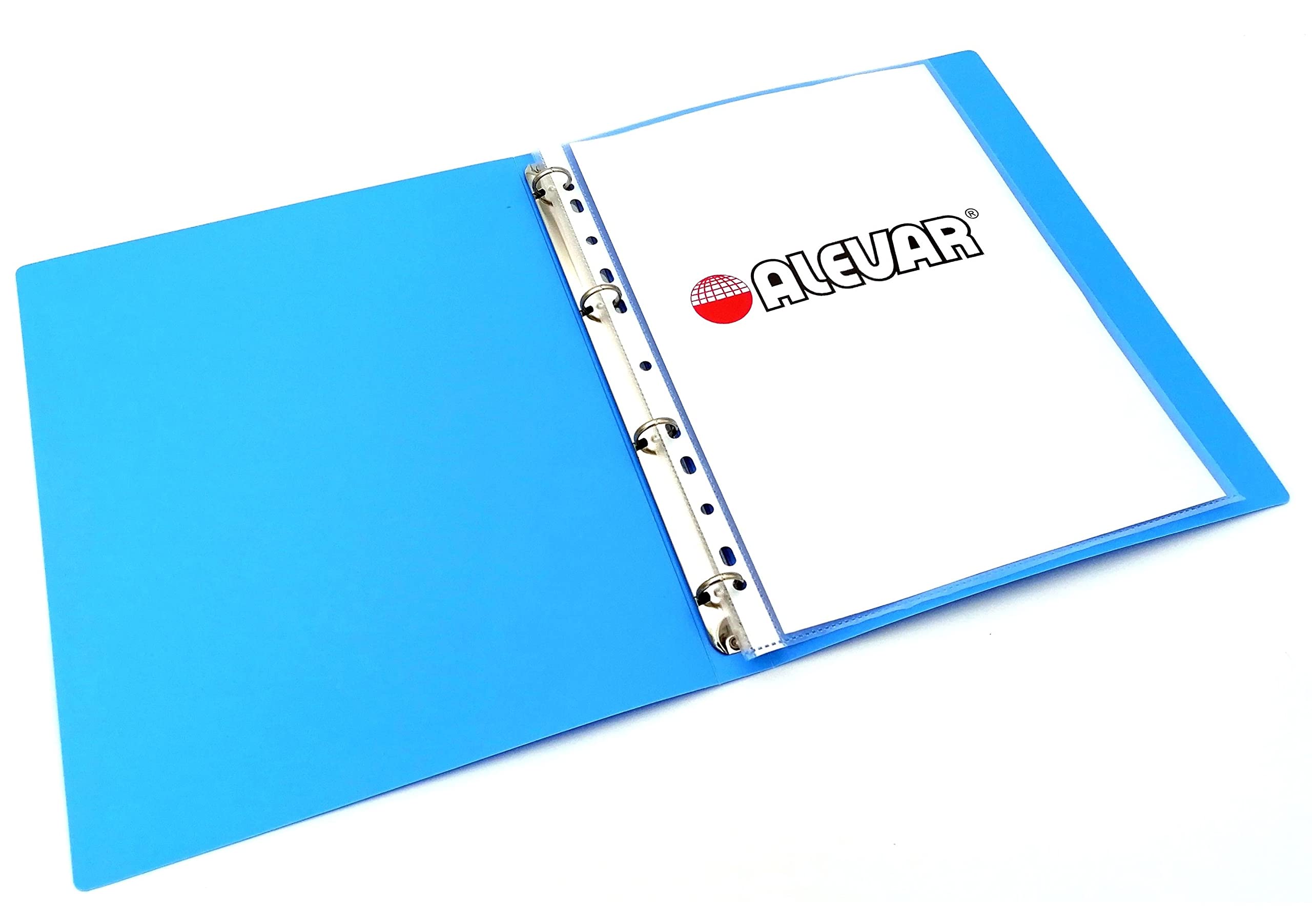 Ring Binder 4 Rings Lacquered Blue Ring Diameter 16 mm