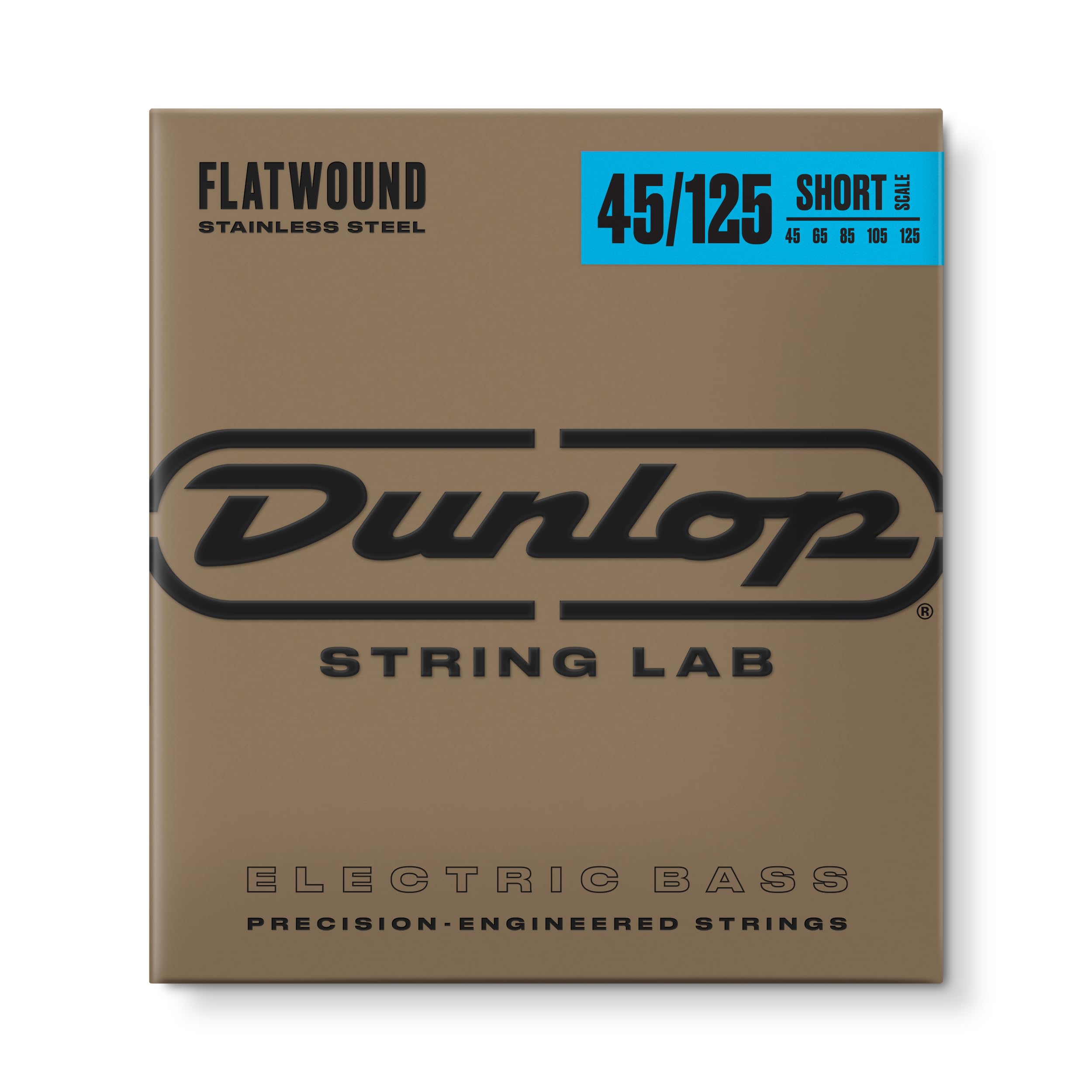 Dunlop Stainless Steel Flatwound Bass Strings Short Scale 5-String Set 45-125 — image 1
