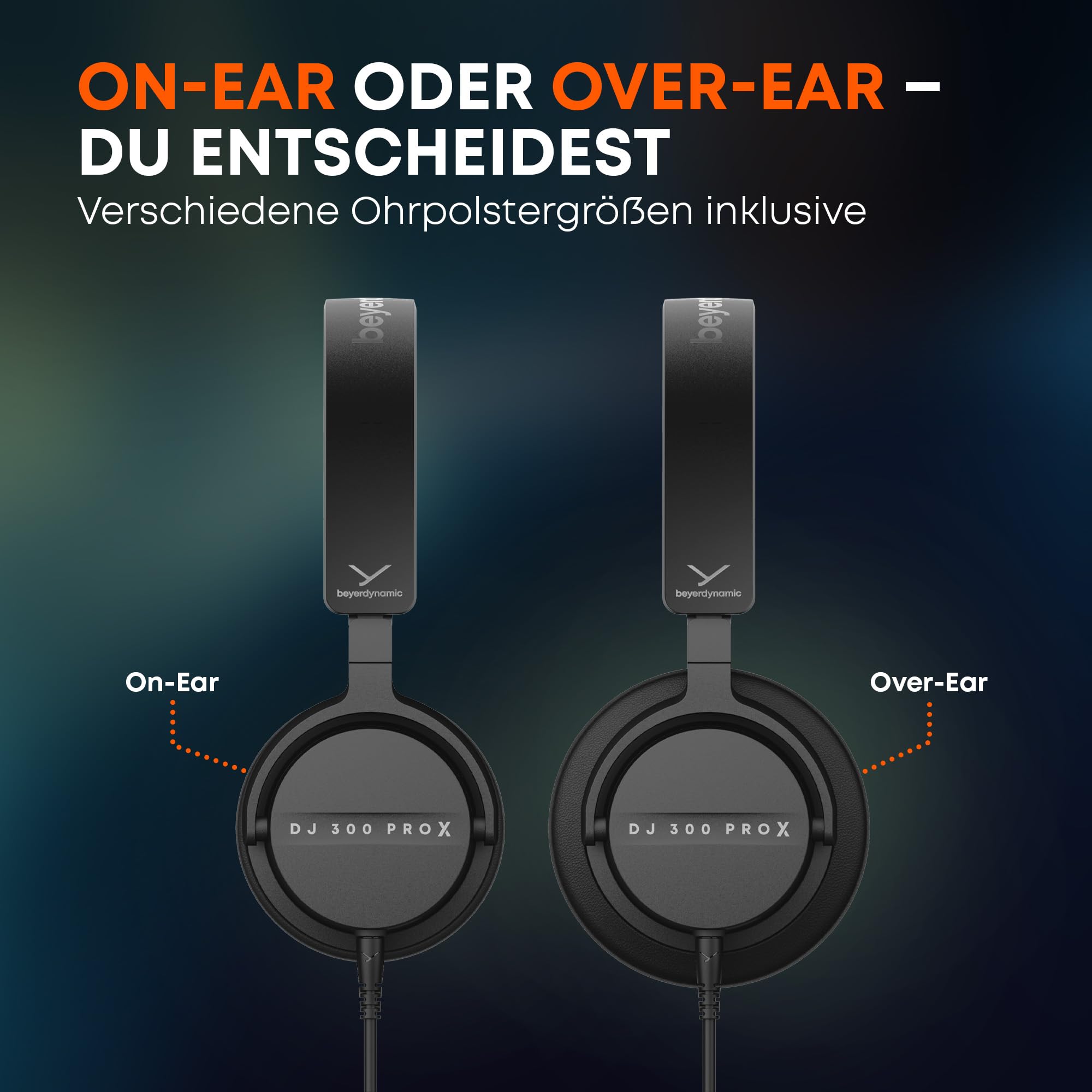beyerdynamic DJ 300 PRO X Professioneller 2-in-1 DJ-Kopfhörer On-/Over-Ear-Wechsel als Flexibles Style- und Nutzungsfeature für Professionelle DJs 3