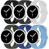 Sport Band Compatible for Samsung Galaxy Watch 9 8 40mm 44mm/8 Classic 46mm | 6 Pack No Gap Silicone Bands, Soft & Waterproof