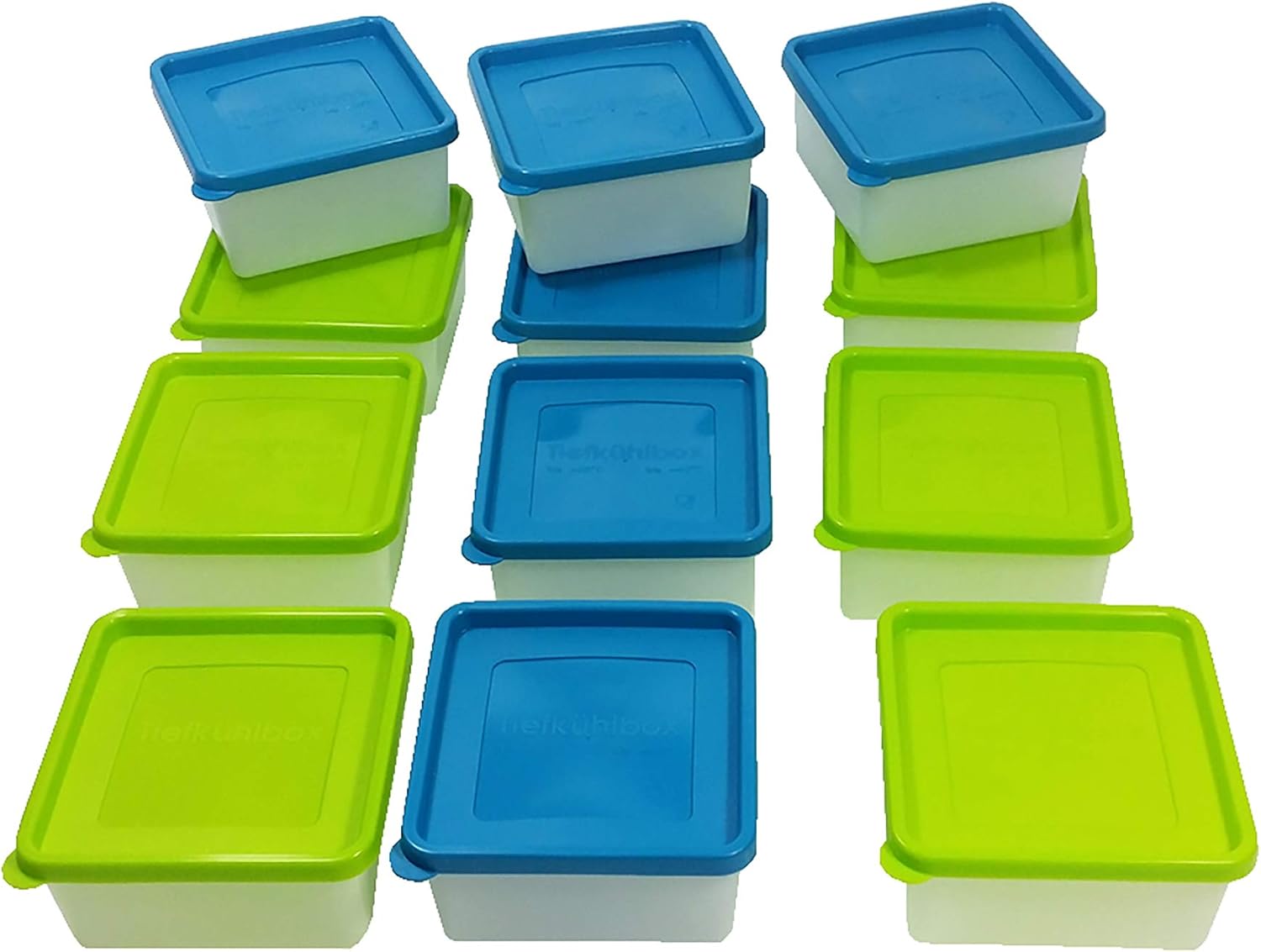 12 oder 6 Stück Tiefkühldosen inkl. Gefrieretiketten Gefrierdosen zum Einfrieren - Frischhaltedosen stapelbar - Vorratsdosen zum Einfrieren und Auftauen - Mikrowellendosen - 0,5 Liter - 0,7 Liter - 1,0 Liter - 1,2 Liter (12 x 0,5 Liter)