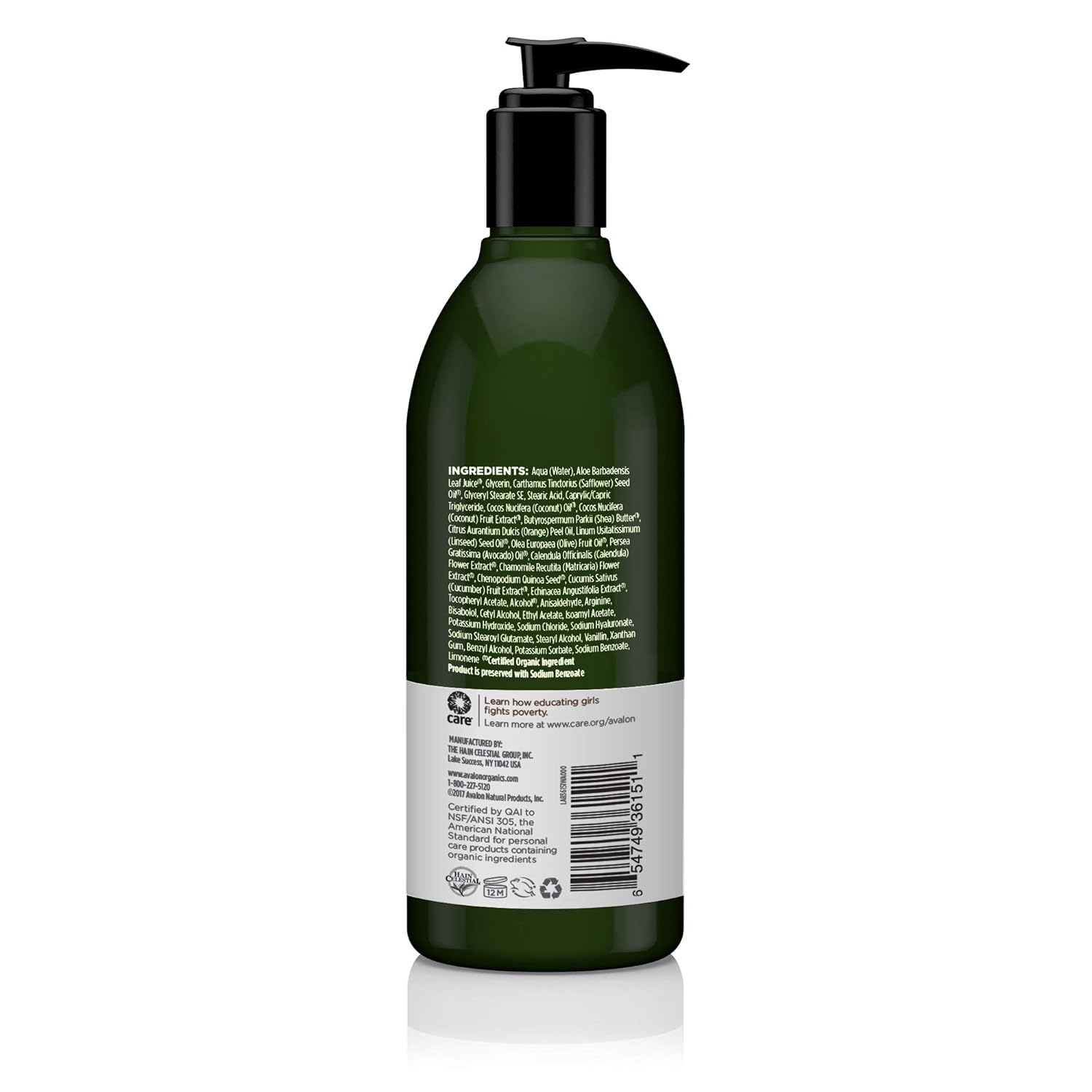Avalon Organics Refreshing Lemon Hand & Body Lotion, 12 oz. : Avalon Organics Lemon Lotion : Beauty