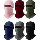 Fourluoo 6 Pcs Fleece Balaclava Ski Mask Winter Full Face Cover for Men Women Windproof Warm Mask for Cold Weather Outdoor