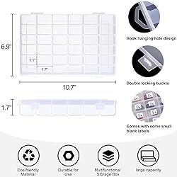 2 Pack 36 Grids Clear Plastic Organizer Box with