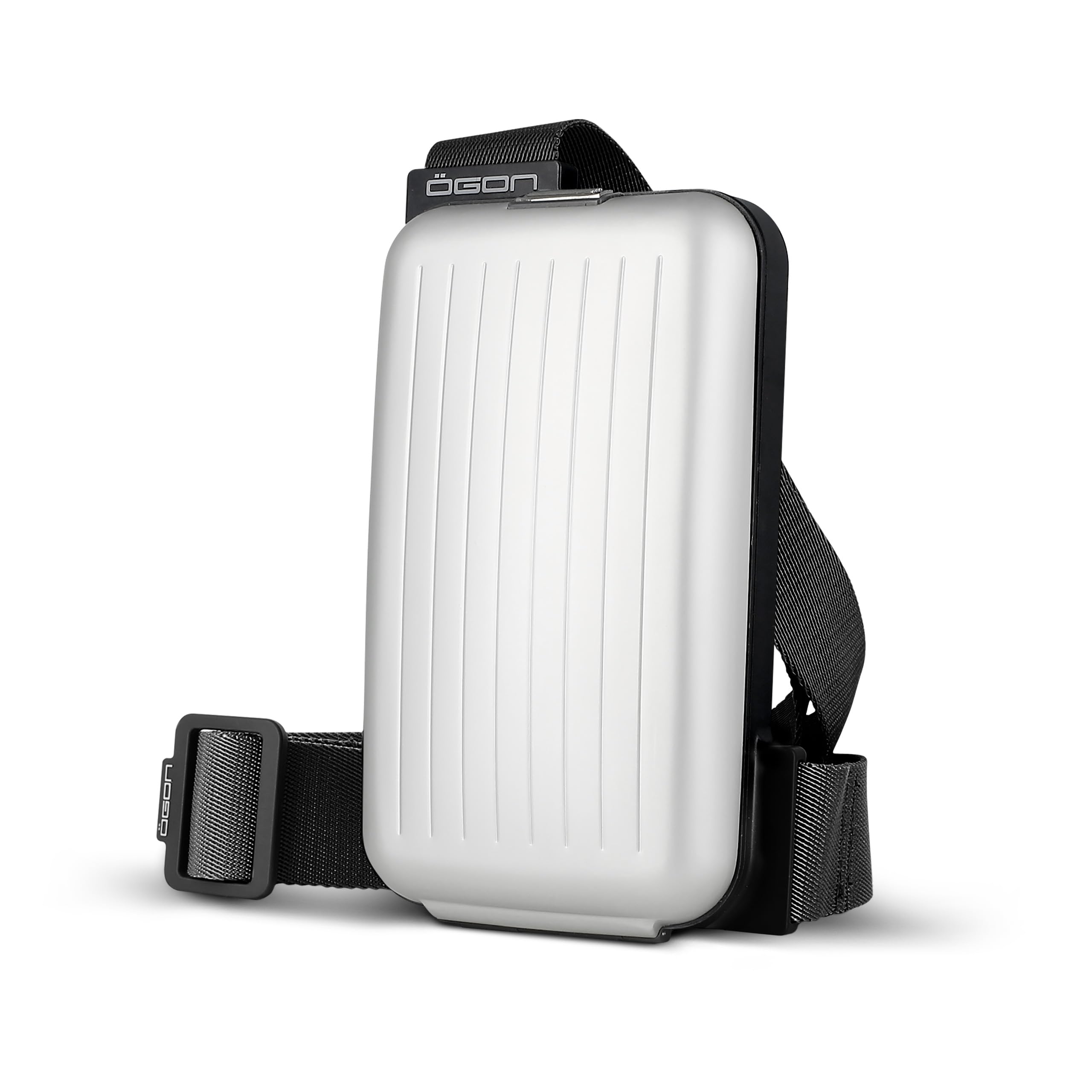 ÖGON -DESIGNS- Phone Bag & Wallet The ultimate smart case for your phone with an innovative built-in wallet (Silver)