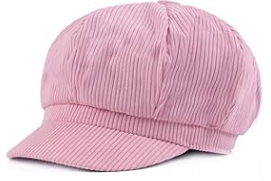 Brcus Women Vintage Newsboy Cabbie Peaked Beret Cap Warm Baker Boy Visor Hat Flat Cap