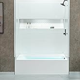 WOODBRIDGE 60” x 32” Alcove Soaking Bathtub in white with Right-Hand Drain Hole
