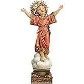 Roman Joseph's Studio Inc., The Divine Child Figure on Base, 10" Scale Renaissance Collection, 8" H, Resin and Stone, Religious Gift, Decoration