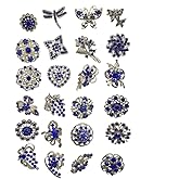 Ezing Lot 24pc Shining Rhinestone Crystal Brooches Pins DIY Wedding Bouquet Kit (G)