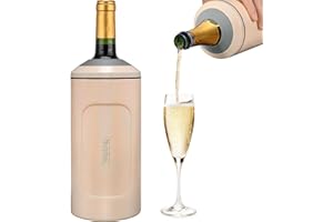MOREFEEL Wine Chillers for Bottles-Ideal Gift for Wine Lover, Stainless Steel Portable Champagne Cooler Sleeve Bucket-Double Walled Vacuum Insulated for Most 750ml Bottles with Long-Lasting Temperature Control