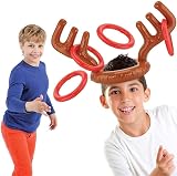 LOKIPA Christmas Inflatable Reindeer Antler Ring Toss Game Party Fun Kids Adults view 3