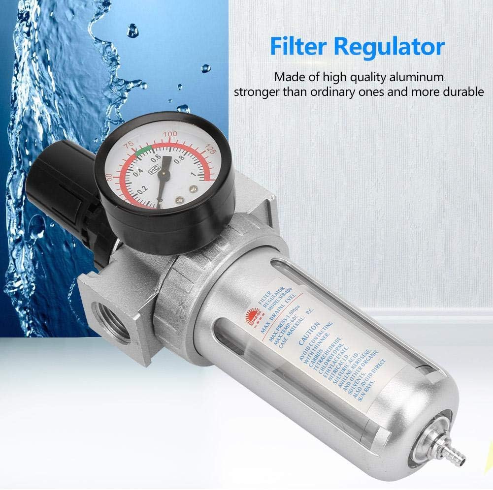 TOPINCN Bsp 1/2In Air Filter Regulator Air Compressor Moisture Water Trap Air Tool Parts for Bracket Gauge Auto Drain with Mount Connection - Image 4