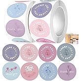 YOJO Thank You Stickers,1000 Pcs 1 Inch Thank You Stickers, Self-Adhesive Stickers for Small Business Envelope Seals Gift Wraps Party Wedding Birthday