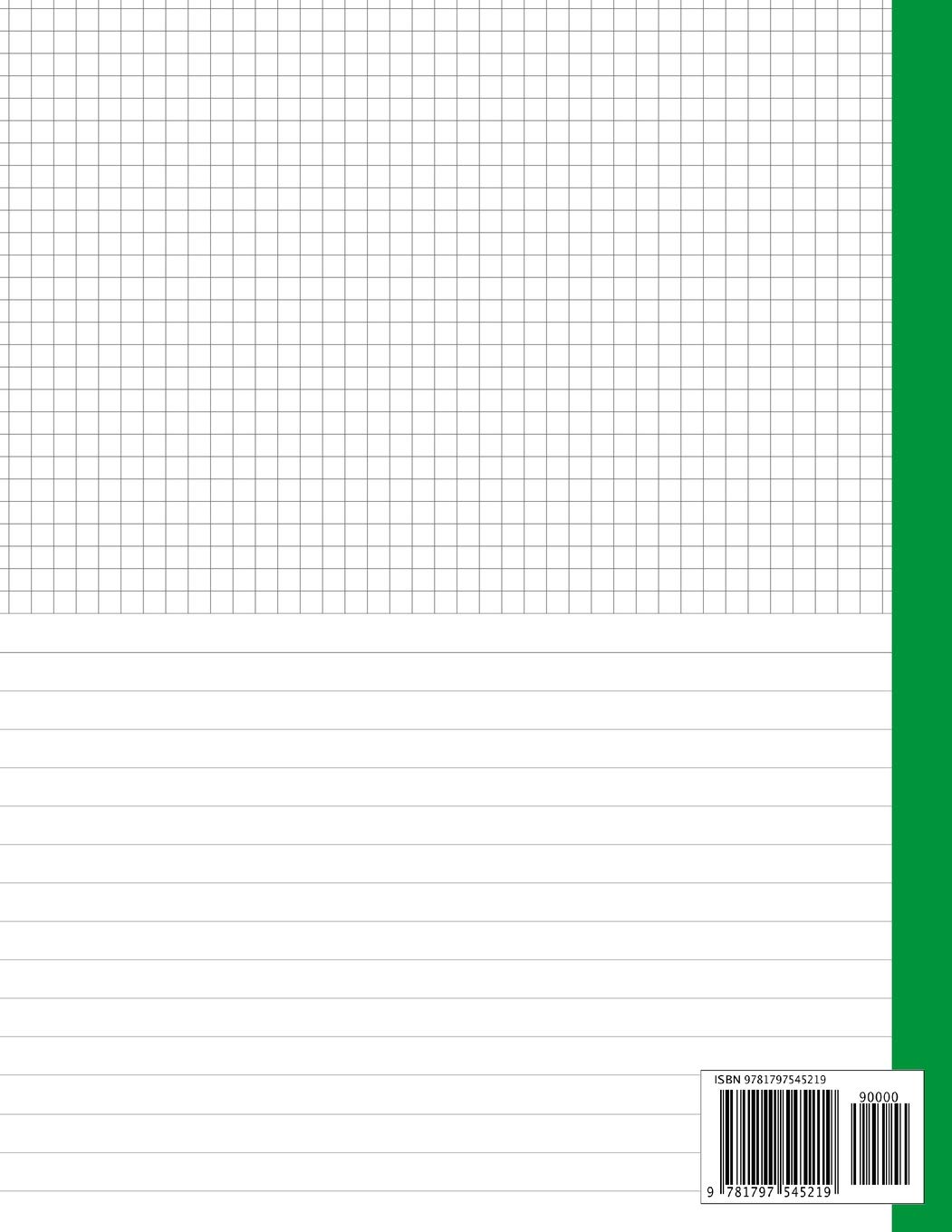 Dual Notebook Graph & Line 8.5x11 inch 100 pages: Book Half Lined and Half Graph 5x5 on Same page, Coordinate, grid, squared, math paper, Diary Journal Organizer to get creative Dual Notebook Graph & Line 8.5x11 inch 100 pages: Book Half Lined and Half Graph 5x5 on Same page, Coordinate, grid, squared, math paper, Diary Journal Organizer to get creative Paperback