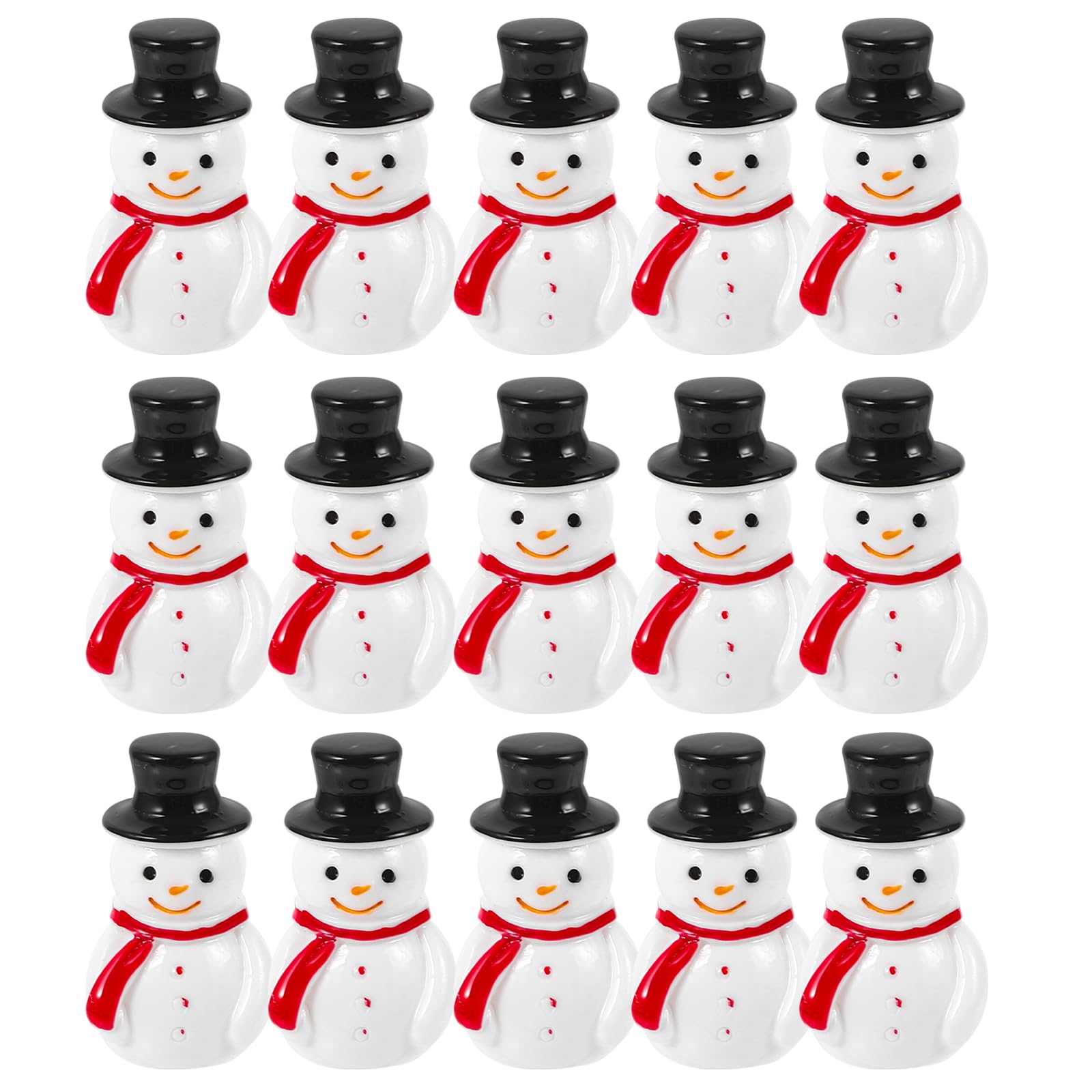 Cabilock 20pcs Mini Snowman Statue Ornament, Christmas Snowman Crafts Bulk Xmas Tree Decor Miniature Christmas Figures Snowman Figurines Micro Landscape Decorations for Xmas Party Supplies