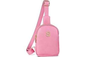 Freesya Birthday Gifts for Daughter Granddaughter, Personalized Crossbody Bags with Initial Letters, Mothers Day Gifts, Mini Lightweight Sling Purse, Gifts for Her, Gifts for Teen Girls