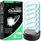 HONEYBULL Anti Grinding Night Guards, Custom Moldable Guards, 6 Pack Thin | BPA-Free Material, Slim Profile for Lighter Grinding, Overnight Comfort, Storage Case Included