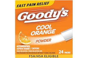 Goody's Pain Relief Powders, Extra Strength Headache Powder Cool Orange, 24 ct (Pack of 1)